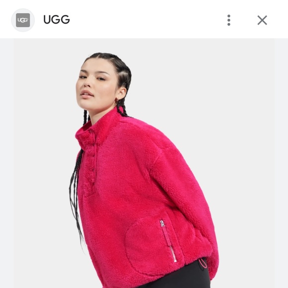 New UGG Atwell UGGfluff Half Snap Pullover Women’s Sweater - Picture 9 of 10